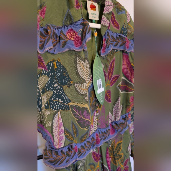 NWT Farm Rio Floral Ruffle Maxi Dress - Picture 4 of 7